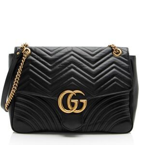 Gucci Matelasse Leather GG Marmont XL Flap Bag